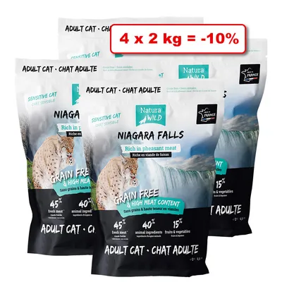 Croquettes NATURA WILD pour chat 4 x 2kg : 10% de remise