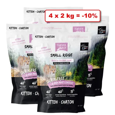 Croquettes NATURA WILD pour chat 4 x 2kg : 10% de remise