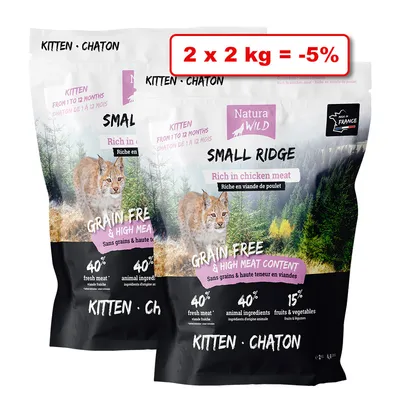 Croquettes NATURA WILD pour chat 2 x 2kg : 5% de remise