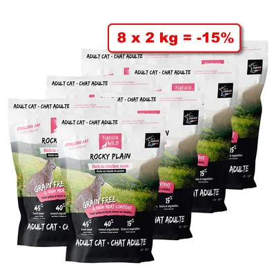 Croquettes NATURA WILD pour chat 8 x 2kg : 15% de remise Croquettes NATURA WILD pour chat 8 x 2kg : 15% de remise