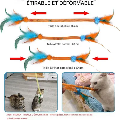 IntiMeg Jouet pour chat en corde élastique