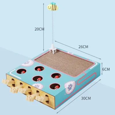 ZenPets Jouet pour chat Scratcher Whac-A-Mole