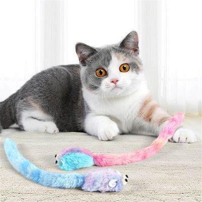 ZenPets Jouet souris en peluche à longue queue pour chats