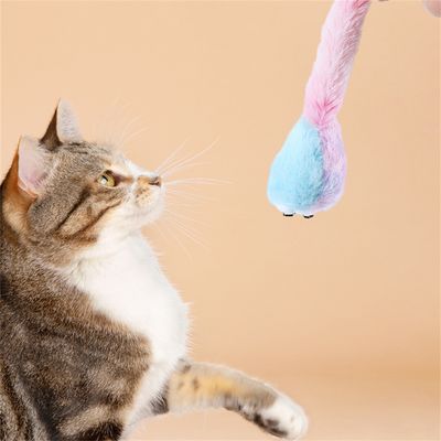 ZenPets Jouet souris en peluche à longue queue pour chats