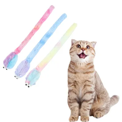 ZenPets Jouet souris en peluche à longue queue pour chats