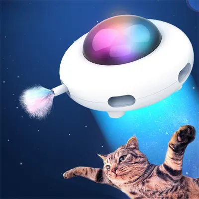 IntiMeg Jouet OVNI intelligent pour chat
