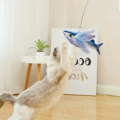 ZenPets Jouet électrique pour chat poisson volant