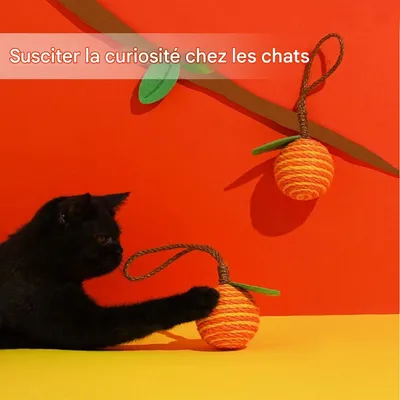 Jouet suspendu de boule de corde de sisal IntiMeg