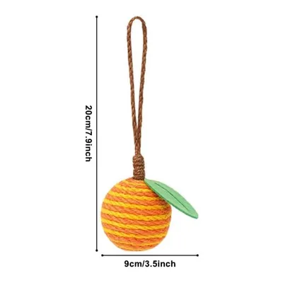 IntiMeg Juguete colgante de bola de cuerda de sisal