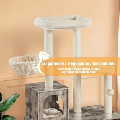 All-in-One Katzenbaum Katzenschrank mit Katzenklo Schrank