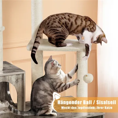 All-in-One Katzenbaum Katzenschrank mit Katzenklo Schrank