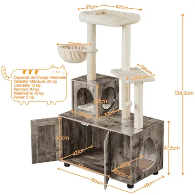 Yaheetech Arbre à Chat avec Litière