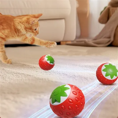 ZenPets Boule à chat en forme de fraise