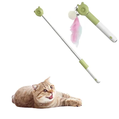 ZenPets Baton à chat auto - extensible LED avec laser