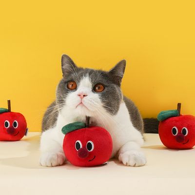 ZenPets Jouet en peluche pomme pour chat