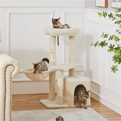 Petit Arbre à Chat Multiniveau Avec Poteaux Griffoir, Cordes Sisal