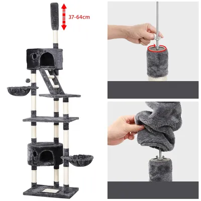 Yaheetech Arbre à Chat XXL pour 2-3 Chats  Adultes