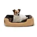 lionto weiches Hundebett mit niedrigem Einstieg und Wendekissen