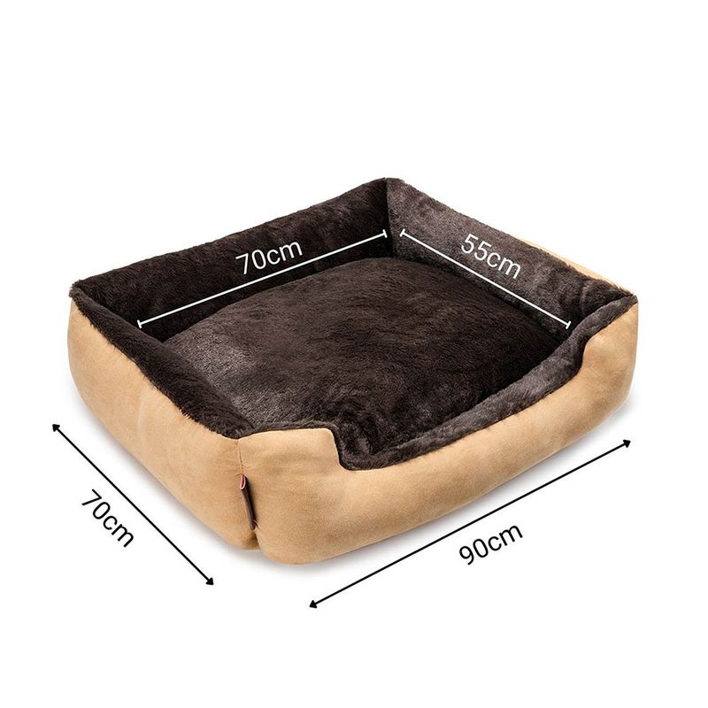 lionto coussin chien doux avec entrée basse et coussin réversible