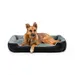 lionto weiches Hundebett mit niedrigem Einstieg und Wendekissen