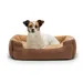 lionto weiches Hundebett mit niedrigem Einstieg und Wendekissen