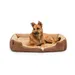 lionto weiches Hundebett mit niedrigem Einstieg und Wendekissen