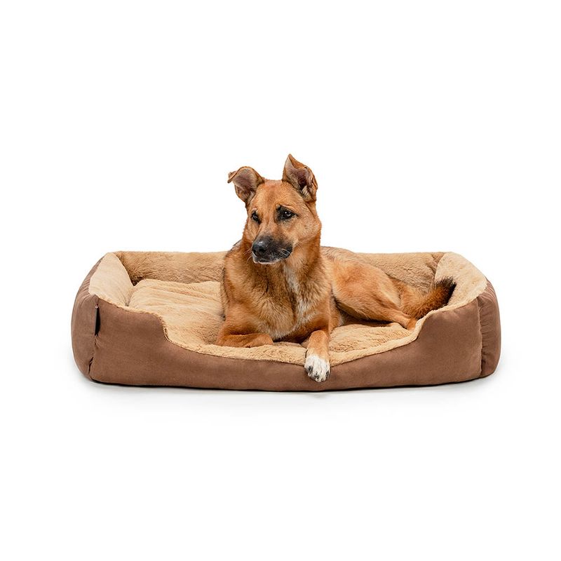 lionto coussin chien doux avec entrée basse et coussin réversible