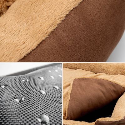 lionto weiches Hundebett mit niedrigem Einstieg und Wendekissen