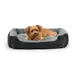 lionto weiches Hundebett mit niedrigem Einstieg und Wendekissen