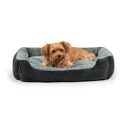 lionto coussin chien doux avec entrée basse et coussin réversible