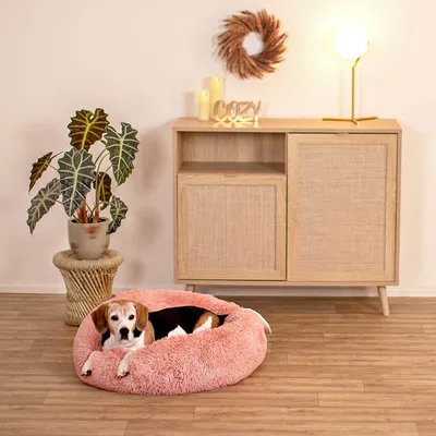 lionto lit donut chien doux antidérapant coussin moelleux peluche lionto lit donut chien doux antidérapant coussin moelleux peluche