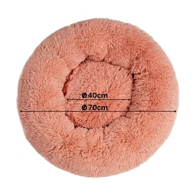 lionto Donut-Hundebett aus weichem Plüsch mit rutschfester Unterseite lionto Donut-Hundebett aus weichem Plüsch mit rutschfester Unterseite