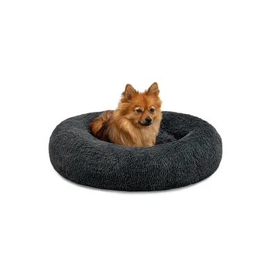 lionto lit donut chien doux antidérapant coussin moelleux peluche