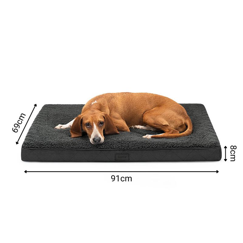 lionto lit orthopédique pour chien avec coussin lavable doux