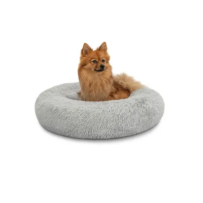 lionto lit donut chien doux antidérapant coussin moelleux peluche