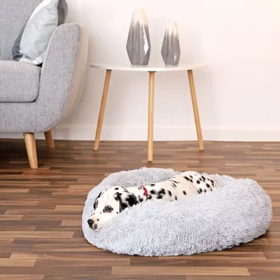 lionto Donut-Hundebett aus weichem Plüsch mit rutschfester Unterseite lionto Donut-Hundebett aus weichem Plüsch mit rutschfester Unterseite