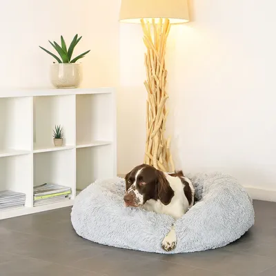 lionto lit donut chien doux antidérapant coussin moelleux peluche lionto lit donut chien doux antidérapant coussin moelleux peluche