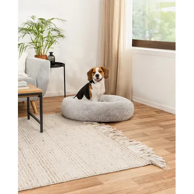 lionto Donut-Hundebett aus weichem Plüsch mit rutschfester Unterseite lionto Donut-Hundebett aus weichem Plüsch mit rutschfester Unterseite
