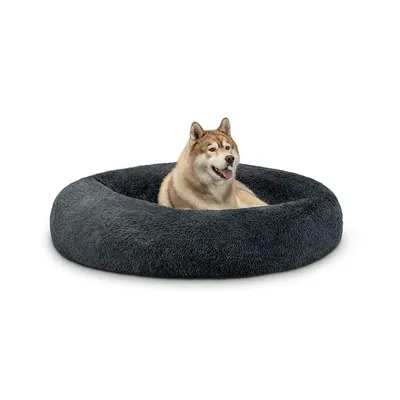 lionto lit donut chien doux antidérapant coussin moelleux peluche