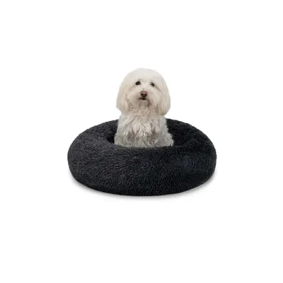 lionto Donut-Hundebett aus weichem Plüsch mit rutschfester Unterseite lionto Donut-Hundebett aus weichem Plüsch mit rutschfester Unterseite