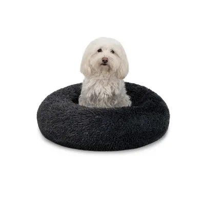 lionto lit donut chien doux antidérapant coussin moelleux peluche