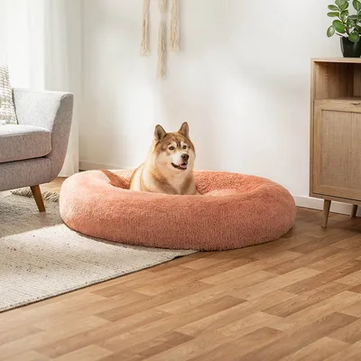 lionto lit donut chien doux antidérapant coussin moelleux peluche lionto lit donut chien doux antidérapant coussin moelleux peluche