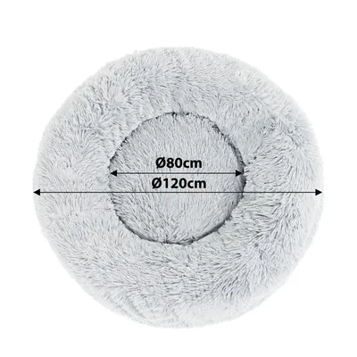 lionto Donut-Hundebett aus weichem Plüsch mit rutschfester Unterseite lionto Donut-Hundebett aus weichem Plüsch mit rutschfester Unterseite