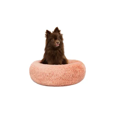 lionto Donut-Hundebett aus weichem Plüsch mit rutschfester Unterseite lionto Donut-Hundebett aus weichem Plüsch mit rutschfester Unterseite
