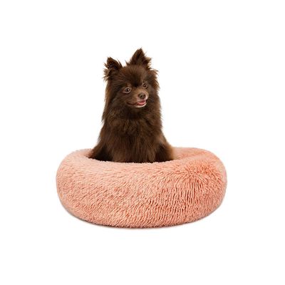 lionto lit donut chien doux antidérapant coussin moelleux peluche