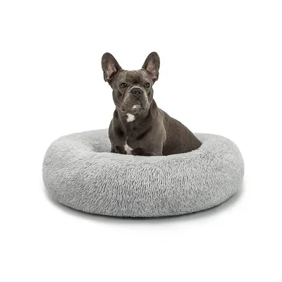 lionto lit donut chien doux antidérapant coussin moelleux peluche