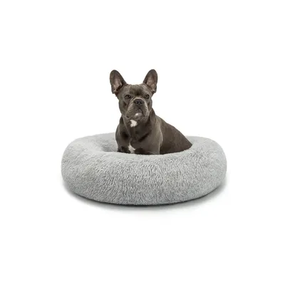 lionto Donut-Hundebett aus weichem Plüsch mit rutschfester Unterseite lionto Donut-Hundebett aus weichem Plüsch mit rutschfester Unterseite