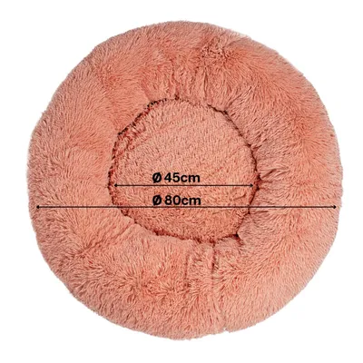 lionto Donut-Hundebett aus weichem Plüsch mit rutschfester Unterseite lionto Donut-Hundebett aus weichem Plüsch mit rutschfester Unterseite