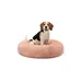 lionto Donut-Hundebett aus weichem Plüsch mit rutschfester Unterseite