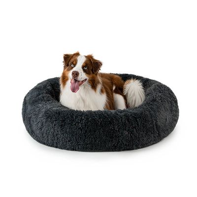 lionto lit donut chien doux antidérapant coussin moelleux peluche